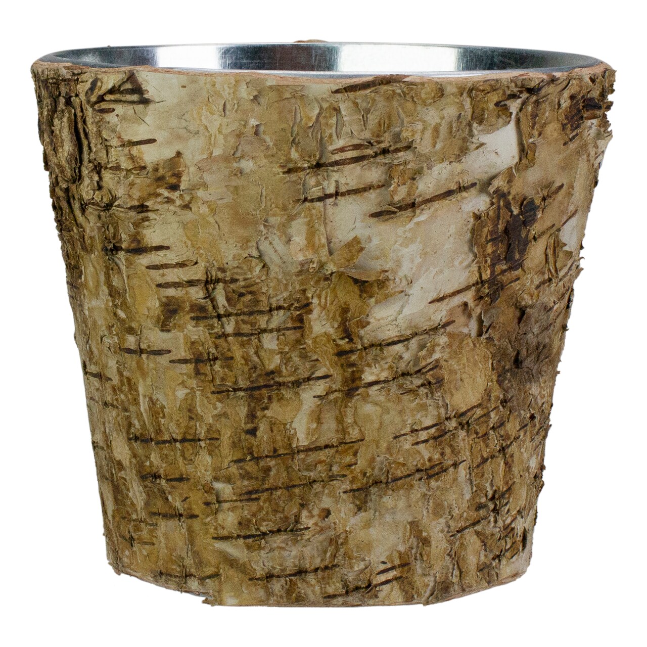 Darice 5" Round Tapered Birch Bark Flower Pot Container and Planter